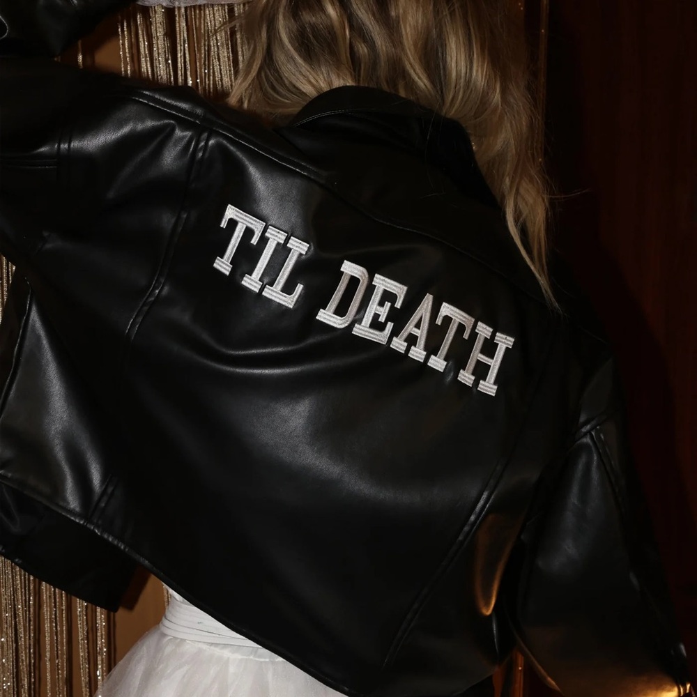 12th Tribe Til Death Black Vegan Leather Jacket